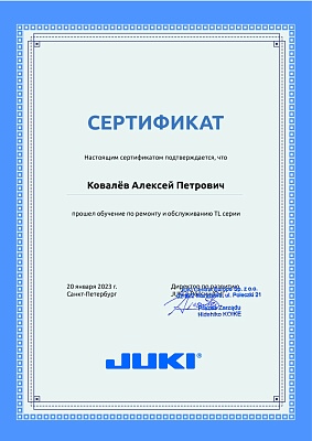 Сертификат Сертификат 2023 — Швеймастер